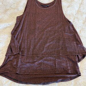 Apt. 9 Dark Mauve and Black Tank Top Blouse